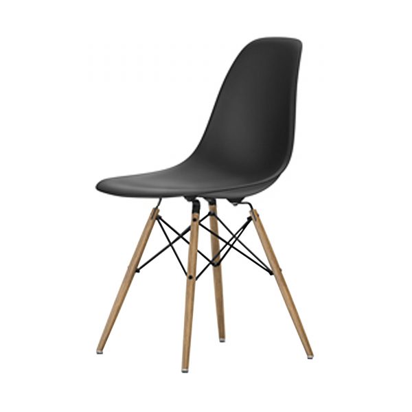 Eames Plastic Side Chair Stuhl DSW mit Kunststoffgleitern basic dark-Esche neue Maße Eames Plastic Side Chair Stuhl DSW mit Kunststoffgleitern basic dark-Esche neue Maße