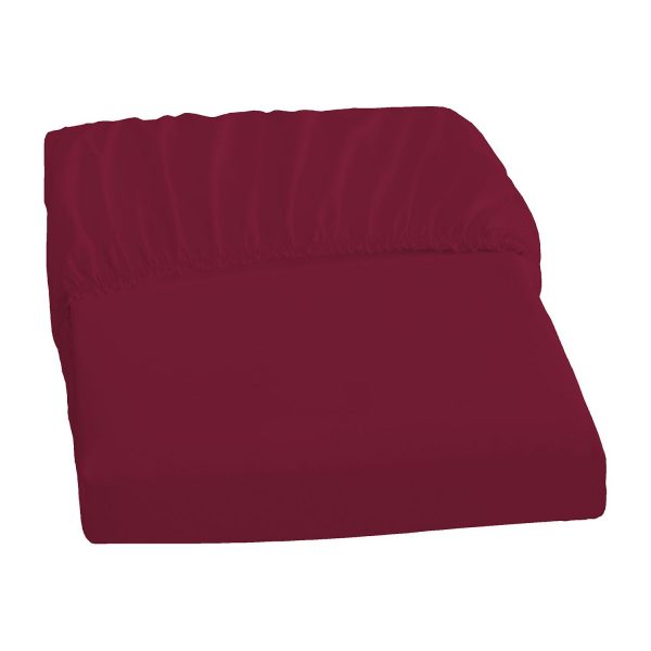 Elastic-Jersey-Spannbetttuch - Burgund - 90/190-100/200-220 cm Elastic-Jersey-Spannbetttuch - Burgund - 90/190-100/200-220 cm