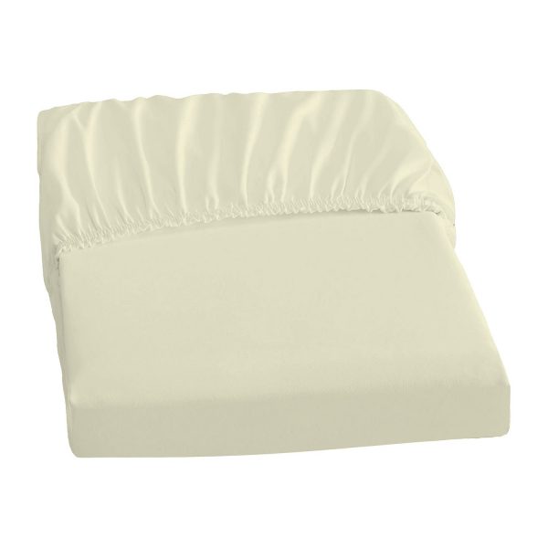 Elastic-Jersey-Spannbetttuch - Vanille - 140-160/200-220 cm Elastic-Jersey-Spannbetttuch - Vanille - 140-160/200-220 cm
