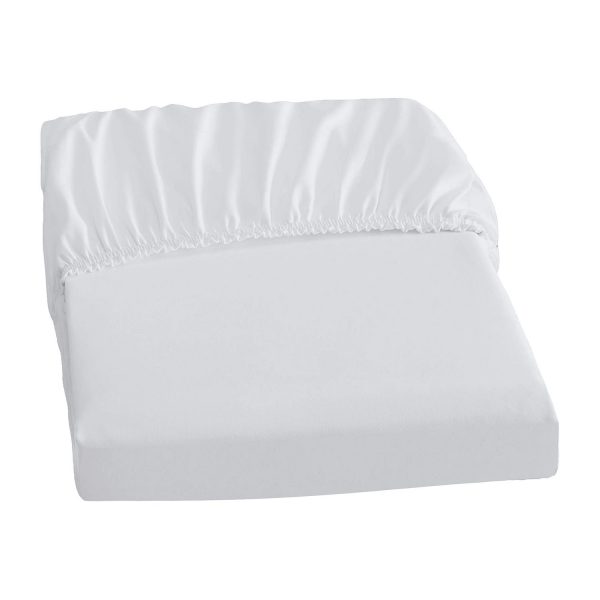 Elastic-Jersey-Spannbetttuch - Weiß - 140-160/200-220 cm Elastic-Jersey-Spannbetttuch - Weiß - 140-160/200-220 cm