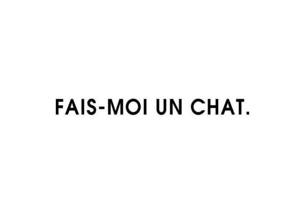 Fais moi un chat White Leinwandbild Fais moi un chat White Leinwandbild