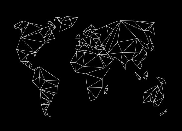 Geometrical World black Leinwandbild Geometrical World black Leinwandbild