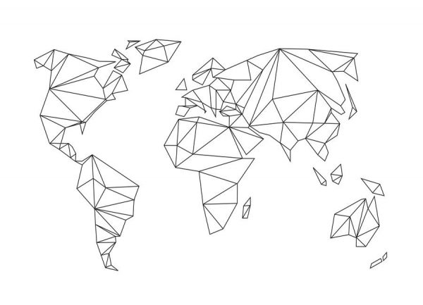 Geometrical World white Leinwandbild Geometrical World white Leinwandbild