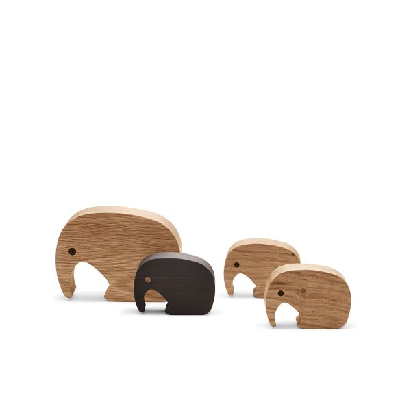 Georg Jensen - Elephant Figuren (4er-Set)Eiche Natur Georg Jensen - Elephant Figuren (4er-Set)Eiche Natur