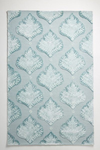 Getufteter Teppich mit Blattmuster – Stoffmuster - Turquoise44290468EU Getufteter Teppich mit Blattmuster – Stoffmuster - Turquoise44290468EU
