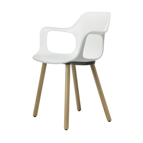 HAL Armchair Wood Armlehnstuhl mit Kunststoffgleitern weiß HAL Armchair Wood Armlehnstuhl mit Kunststoffgleitern weiß