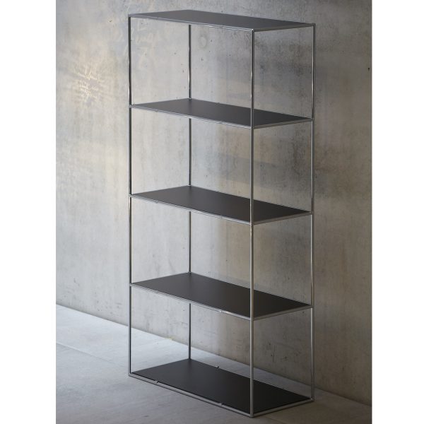 Home Regalsystem Grundelement 5 Böden chrom-schwarz Home Regalsystem Grundelement 5 Böden chrom-schwarz