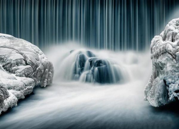 Icy Falls Keijo Savolainen Leinwandbild Icy Falls Keijo Savolainen Leinwandbild