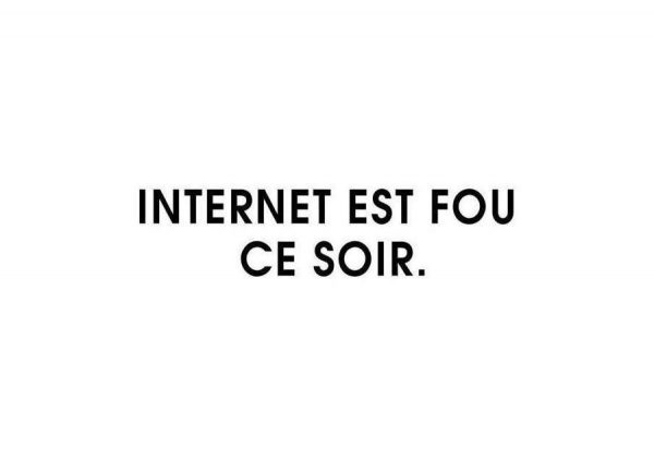 Internet est fou ce soir White Leinwandbild Internet est fou ce soir White Leinwandbild