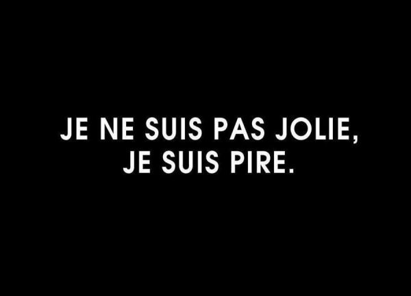 Je ne suis pas jolie Je ne suis pas jolie