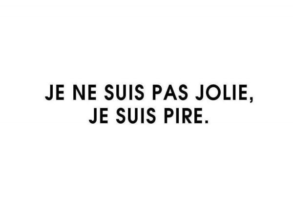 Je ne suis pas jolie Je ne suis pas jolie