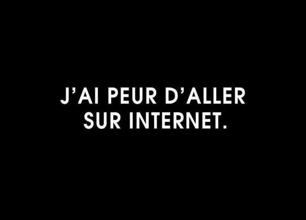 J´ai peur d´aller sur Internet Black Leinwandbild J´ai peur d´aller sur Internet Black Leinwandbild