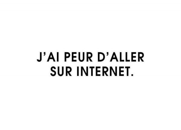 J´ai peur d´aller sur Internet White Leinwandbild J´ai peur d´aller sur Internet White Leinwandbild