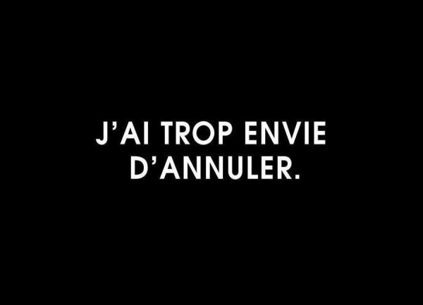 J´ai trop envie d´annuler Black Leinwandbild J´ai trop envie d´annuler Black Leinwandbild