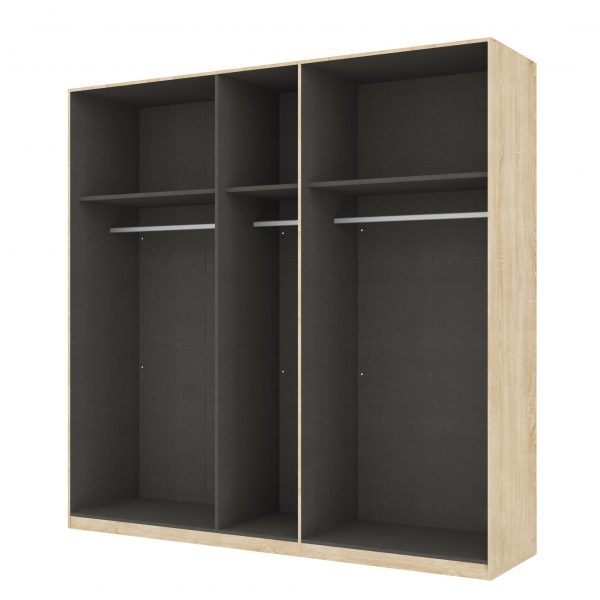 Kleiderschrank SKØP - Eiche Sonoma Dekor/ Offen - 225 cm (5-türig) - 222 cm - Premium Kleiderschrank SKØP - Eiche Sonoma Dekor/ Offen - 225 cm (5-türig) - 222 cm - Premium