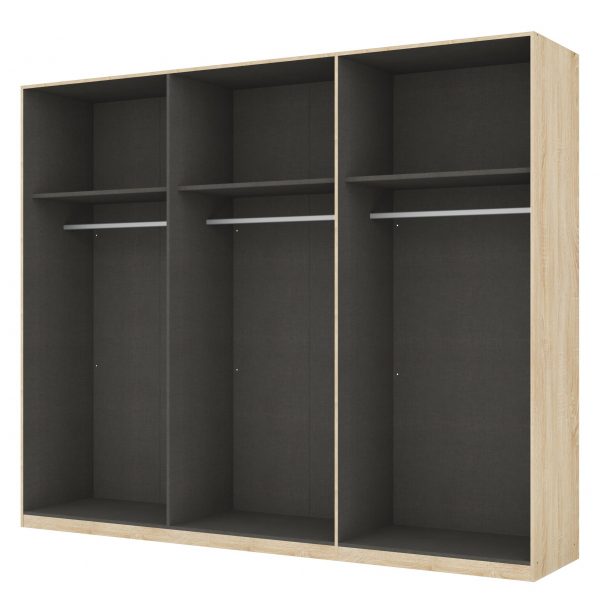 Kleiderschrank SKØP - Eiche Sonoma Dekor/ Offen - 270 cm (6-türig) - 222 cm - Premium Kleiderschrank SKØP - Eiche Sonoma Dekor/ Offen - 270 cm (6-türig) - 222 cm - Premium