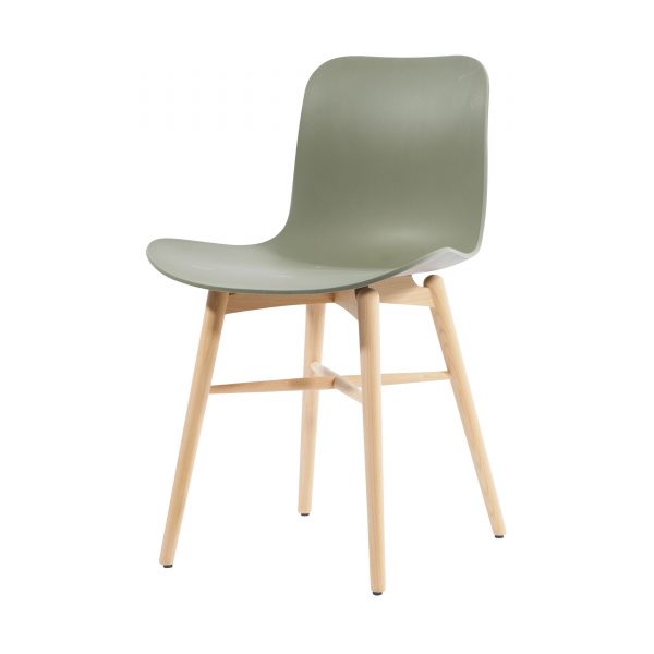 Langue Dining Chair Stuhl natur-moss green Langue Dining Chair Stuhl natur-moss green