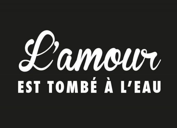 L´amour tombé II white on black Leinwandbild L´amour tombé II white on black Leinwandbild