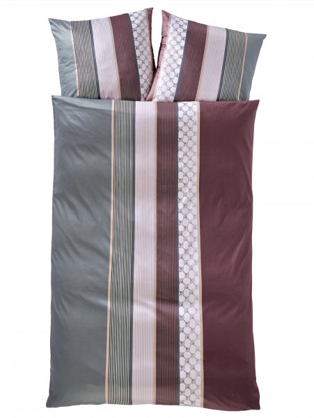 Mako Satin Bettwäsche 'Cornflower Stripes'000590737001 Mako Satin Bettwäsche 'Cornflower Stripes'000590737001