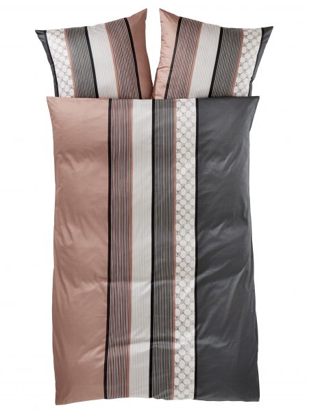 Mako Satin Bettwäsche 'Cornflower Stripes'000699395001 Mako Satin Bettwäsche 'Cornflower Stripes'000699395001