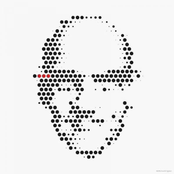 Michel Foucault in Dots Leinwandbild Michel Foucault in Dots Leinwandbild