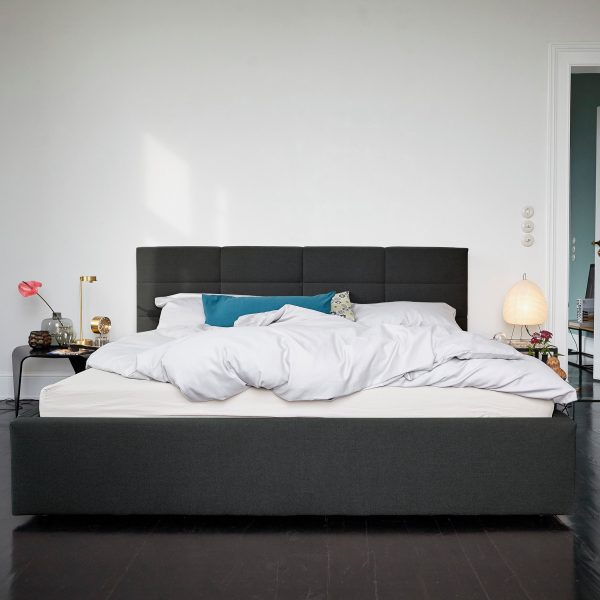 Nola Zwei Polsterbett mit Schattenfuge 180 anthrazit Nola Zwei Polsterbett mit Schattenfuge 180 anthrazit