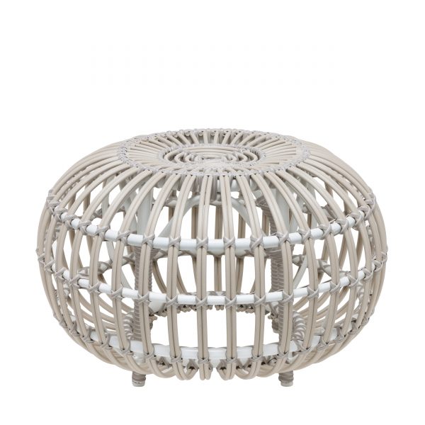 Ottoman Outdoor Hocker 55 weiß-creme Ottoman Outdoor Hocker 55 weiß-creme
