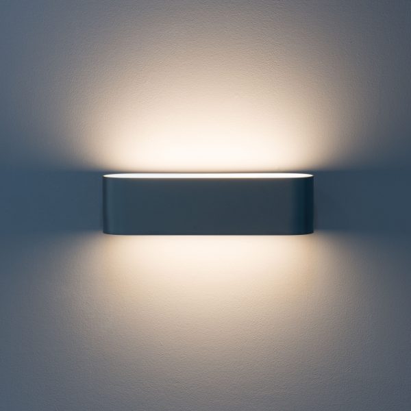 Oval Office 4 LED Wandleuchte grau metallic Oval Office 4 LED Wandleuchte grau metallic