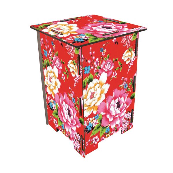 Photohocker Bunte Blüten Photohocker Bunte Blüten