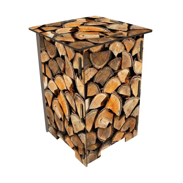Photohocker Holzstapel Photohocker Holzstapel
