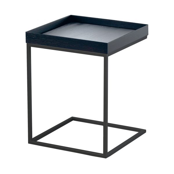 Pizzo 40 Beistelltisch mit Tablett schwarz Pizzo 40 Beistelltisch mit Tablett schwarz