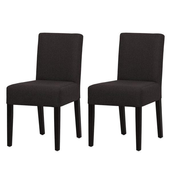 Polsterstuhl Allegra (2er-Set) - Webstoff - Stoff Suria Anthrazit Polsterstuhl Allegra (2er-Set) - Webstoff - Stoff Suria Anthrazit