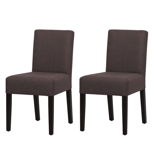 Polsterstuhl Allegra (2er-Set) - Webstoff - Stoff Suria Dunkelbraun Polsterstuhl Allegra (2er-Set) - Webstoff - Stoff Suria Dunkelbraun