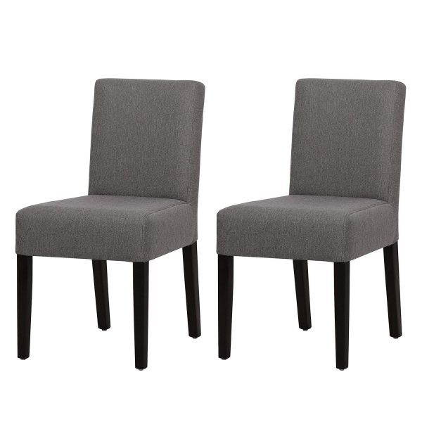 Polsterstuhl Allegra (2er-Set) - Webstoff - Stoff Suria Hellgrau Polsterstuhl Allegra (2er-Set) - Webstoff - Stoff Suria Hellgrau
