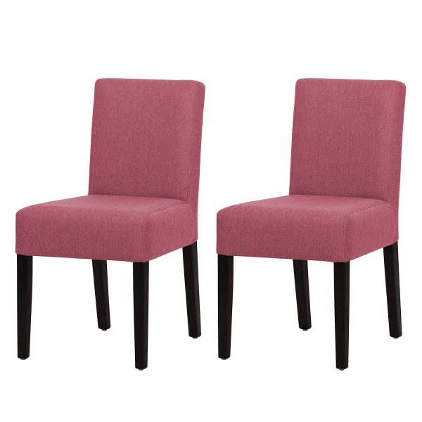 Polsterstuhl Allegra (2er-Set) - Webstoff - Stoff Suria Pink Polsterstuhl Allegra (2er-Set) - Webstoff - Stoff Suria Pink