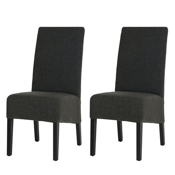 Polsterstuhl Marco (2er-Set) - Webstoff Graphit/ Birke massiv Polsterstuhl Marco (2er-Set) - Webstoff Graphit/ Birke massiv
