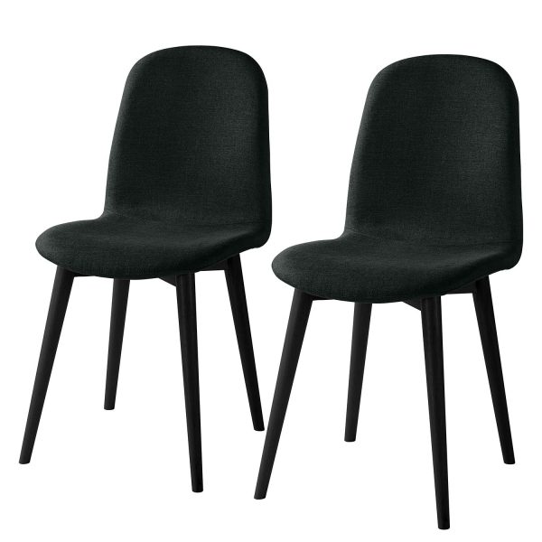 Polsterstuhl Warka (2er-Set) - Webstoff - Eiche - Anthrazit Polsterstuhl Warka (2er-Set) - Webstoff - Eiche - Anthrazit
