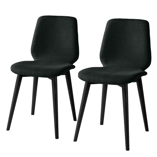Polsterstuhl Wilga (2er-Set) - Webstoff - Eiche - Anthrazit Polsterstuhl Wilga (2er-Set) - Webstoff - Eiche - Anthrazit