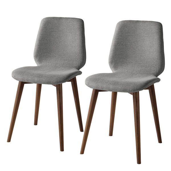 Polsterstuhl Wilga (2er-Set) - Webstoff - Walnuss - Granit Polsterstuhl Wilga (2er-Set) - Webstoff - Walnuss - Granit