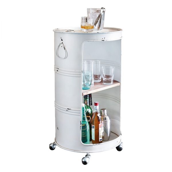 Regal Tonne - Metall - Weiß Regal Tonne - Metall - Weiß