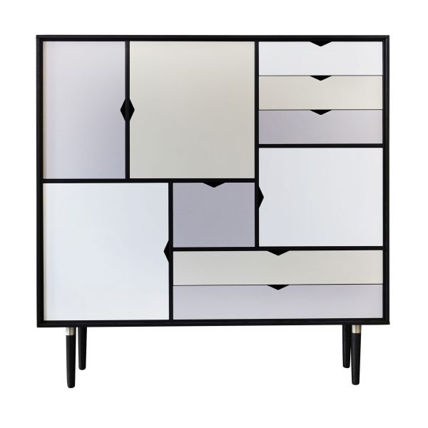 S3 Highboard schwarz-mehrfarbig S3 Highboard schwarz-mehrfarbig