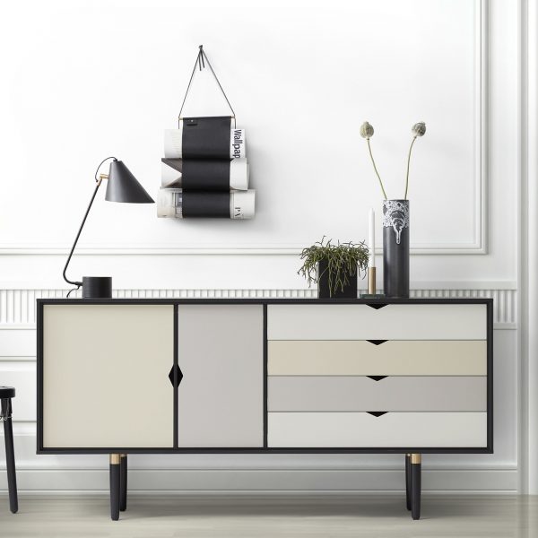 S6 Sideboard schwarz-mehrfarbig S6 Sideboard schwarz-mehrfarbig