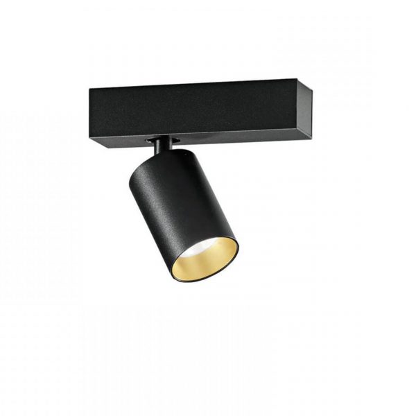 Saturno 1-flammig LED Deckenstrahler schwarz-gold Saturno 1-flammig LED Deckenstrahler schwarz-gold