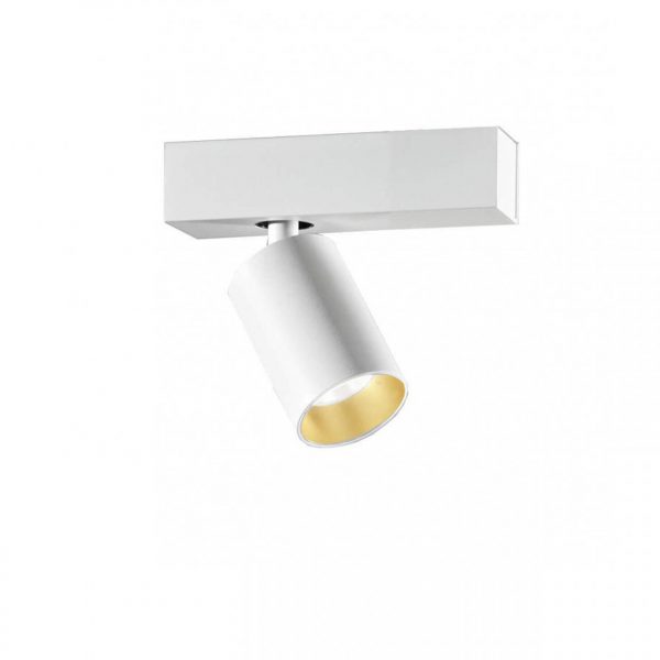 Saturno 1-flammig LED Deckenstrahler weiß-gold Saturno 1-flammig LED Deckenstrahler weiß-gold
