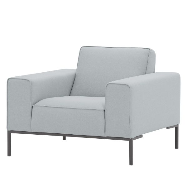 Sessel Ampio Webstoff - Grau - Stoff Floreana Hellgrau Sessel Ampio Webstoff - Grau - Stoff Floreana Hellgrau