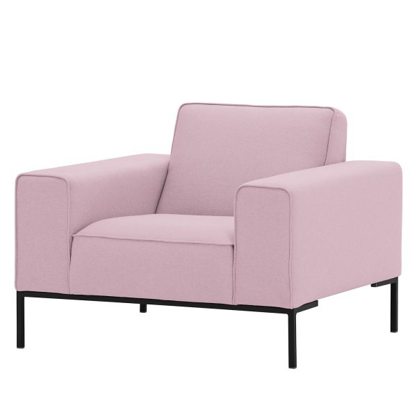 Sessel Ampio Webstoff - Schwarz - Stoff Floreana Rosa Sessel Ampio Webstoff - Schwarz - Stoff Floreana Rosa