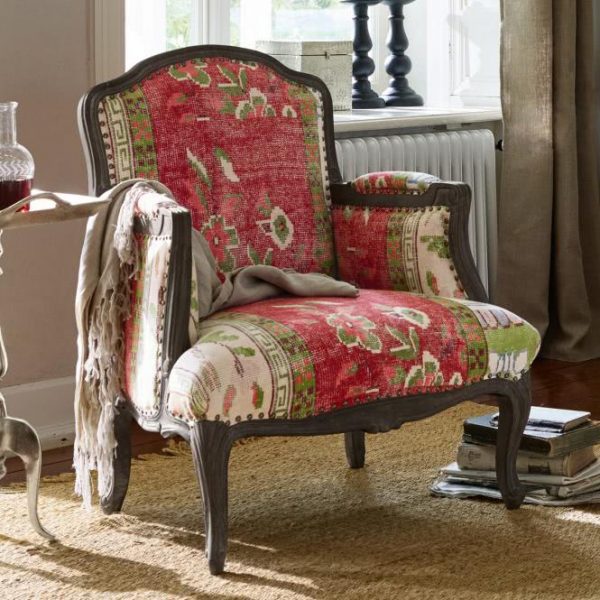 Sessel Créancey rot H/B/T ca. 93/73/56 cm Sessel Créancey rot H/B/T ca. 93/73/56 cm