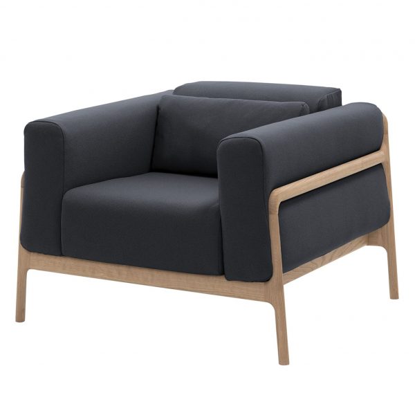 Sessel Fawn Webstoff - Eiche Hell - Stoff Ever Anthrazit Sessel Fawn Webstoff - Eiche Hell - Stoff Ever Anthrazit