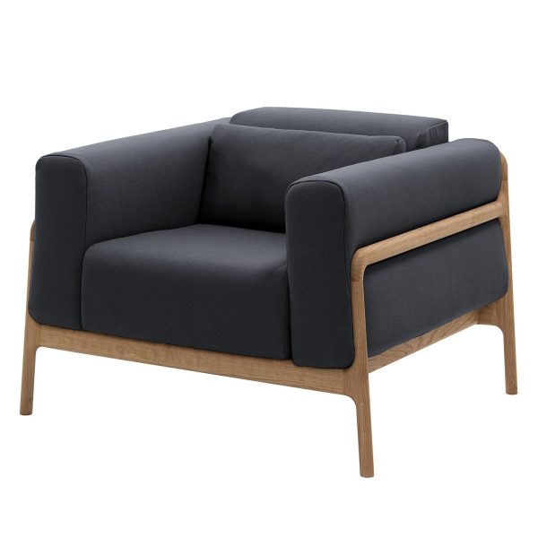 Sessel Fawn Webstoff - Eiche - Stoff Ever Anthrazit Sessel Fawn Webstoff - Eiche - Stoff Ever Anthrazit