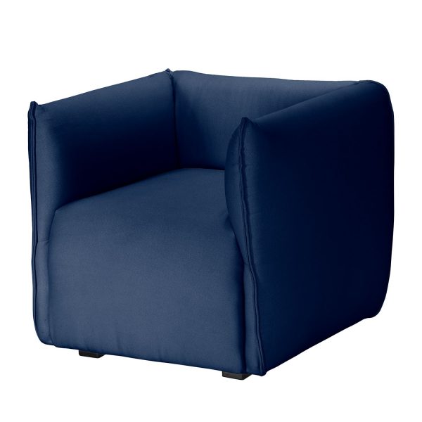 Sessel Grady I Webstoff - Ohne Hocker - Dunkelblau Sessel Grady I Webstoff - Ohne Hocker - Dunkelblau